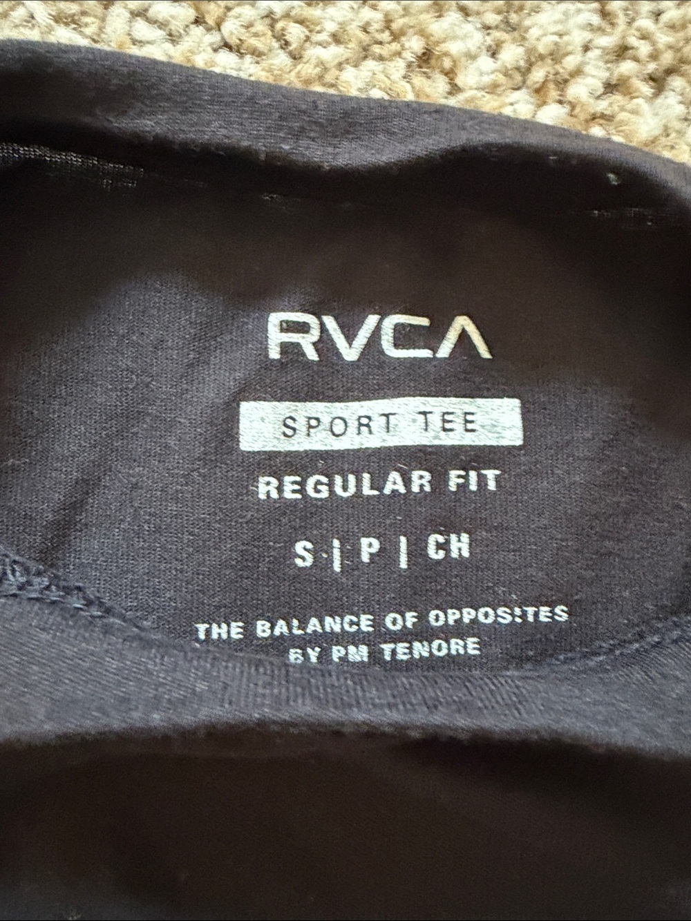 RVCA Black Long Sleeve Logo Tee with White Sleeve Graphics - Picture 4 of 6